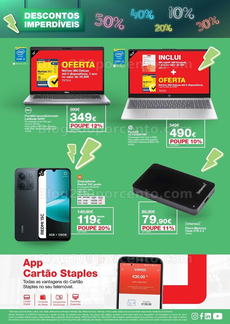 Antevisão Folheto STAPLES Descontos Imperdíveis Promoções de 15 junho a 2 julho